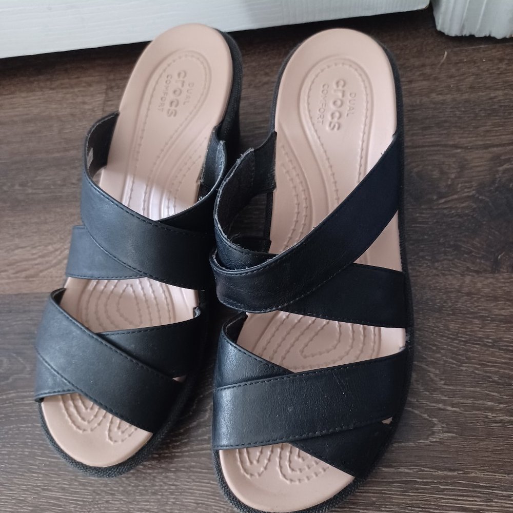 Crocs heels women size 9
